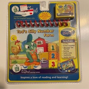VTG PRESCHOOL MATH Tad’s Silly Number Farm My First Leap Pad Book Cartridge Set